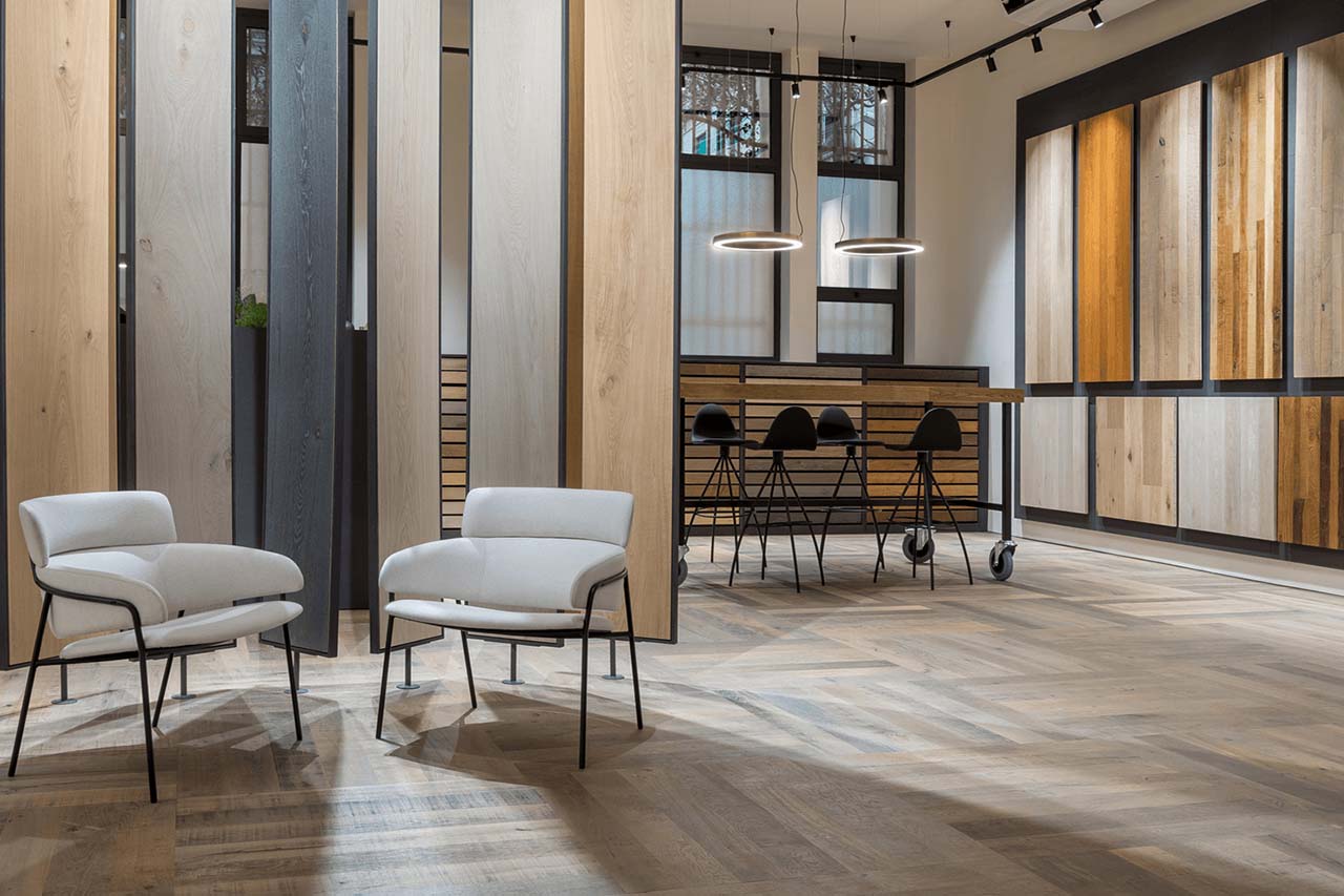 Sala de exposición virtual de parquet